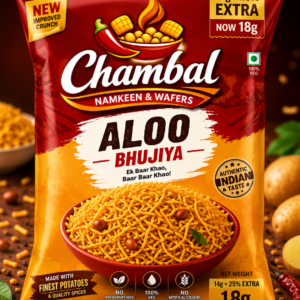 Crispy potato strands blended with authentic Indian spices for a spicy and crunchy snack experience.