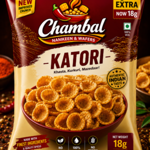 Crunchy katori-shaped namkeen with a delicious spicy twist.