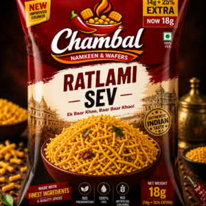 Authentic spicy Ratlami Sev with bold flavors and traditional taste.