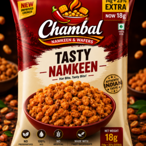 Crunchy peanut namkeen coated with spicy gram flour seasoning.